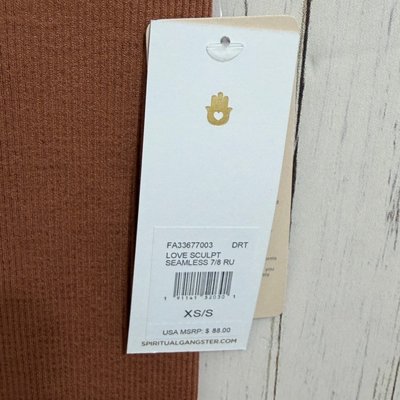 NWT Spritual Gangster LOVE SCULPT SEAMLESS 7/8 RUFFLE - Picture 5 of 13